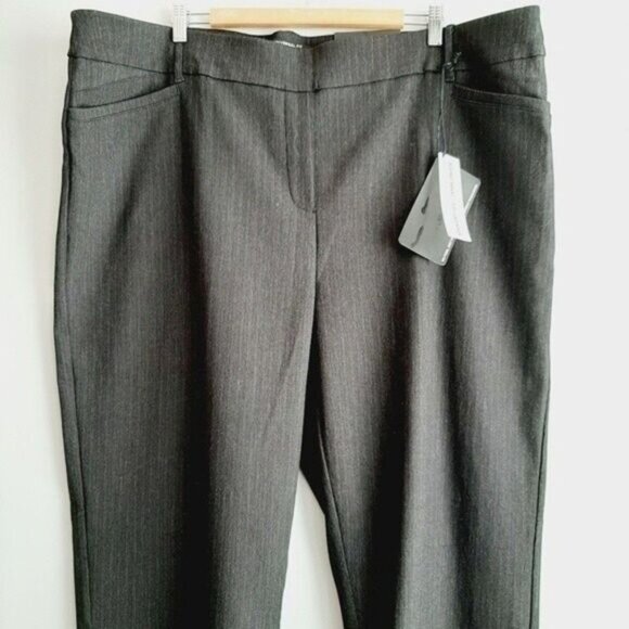 New - PENNINGTONS Savvy-Fit Straight-Leg Pant Pinstripe PLUS Sz 28 - Picture 3 of 11